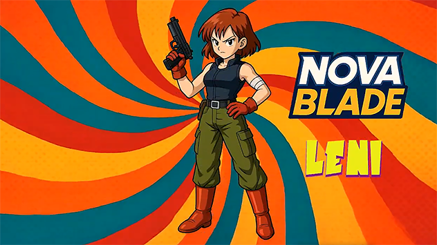 Animación 2D nova blade presentacion personaje leni
